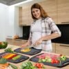 KIMIUP Kitchen Cutting Board (Set of 3),Professional Chopping Boards Sets,Dishwasher Safe Cutting Boards With Juice Grooves & Carrying Handle & No BPA - Image 6