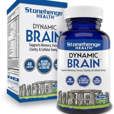 Stonehenge Health Dynamic Brain Supplement – Memory, Focus, & Clarity– Formulated with 40 Unique Nootropic Ingredients: Choline, Phosphatidylserine, Bacopa Monnieri, and Huperzine A