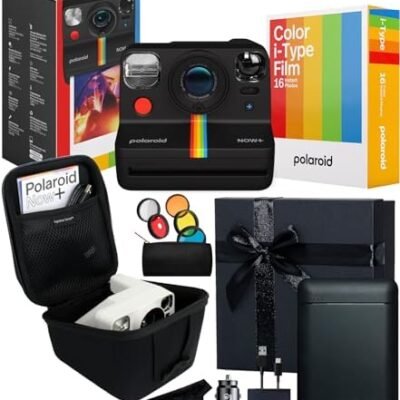 Polaroid Originals Now+ I-Type Instant Camera w/ 16 Color Film Photos and Signature Gift Bundle
