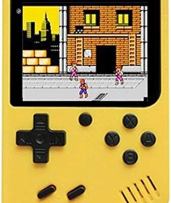 Handheld Game Console with 400 Classical FC Games Console 3.0-Inch Colour Screen,Gift Christmas Birthday Presents for Kids, Adults (Games Consoles Yellow) 1
