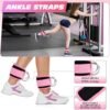 Gym Set Equipment with Foam Barbell Pad for Squats Bench Press - Hip Thrusts Pad Ankle Strap for Cable Machine Hip Resistance Band Weight Lifting Strap Barbell Clips and Carry Bag Gym Accessories - Image 5