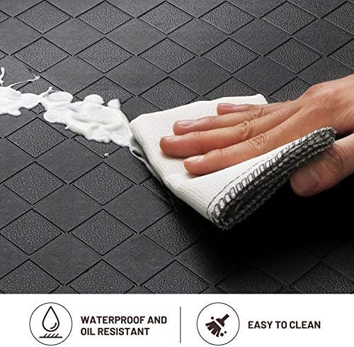 HappyTrends Floor Mat Cushioned Anti-Fatigue ,17.3"x28",Thick Waterproof Non-Slip Mats and Rugs Heavy Duty Ergonomic Comfort Rug for Kitchen,Floor,Office,Sink,Laundry,Black - Image 5
