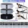 Honmein Resistance Bands for Working Out, 3 Levels Exercise Bands Workout Bands Set for Women Men, Hip Legs Booty Bands for Home Fitness, Gym, Yoga, Pilates - Image 2