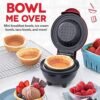 Dash Mini Waffle Bowl Maker for Breakfast, Burrito Bowls, Ice Cream and Other Sweet Desserts, Recipe Guide Included - Red - Image 2