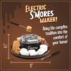 Nostalgia Tabletop Indoor Electric S'mores Maker - Smores Kit With Marshmallow Roasting Sticks and 4 Trays for Graham Crackers, Chocolate, and Marshmallows - Movie Night Supplies - Black - Image 2