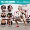 Pilates Bar Kit with Resistance Bands, Pilates Workout Equipment for Legs, Hip, Waist, Arm, Squats Exercise Equipment for Home Workouts, Adjustable 3-Section Pilates Bar Kit for Women & Men - Image 2