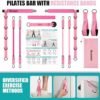 Pilates Bar Kit with Resistance Bands, Pilates Workout Equipment for Legs, Hip, Waist, Arm, Squats Exercise Equipment for Home Workouts, Adjustable 3-Section Pilates Bar Kit for Women & Men - Image 7