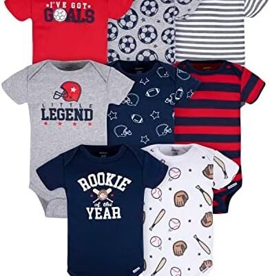 Gerber Baby-Boys 8-Pack Short Sleeve Onesies Bodysuits