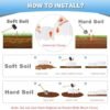 Vashly 20Pcs White Garden Edging Border,20Ft Garden Landscape Edging Borders,Plastic Landscape Edging,Lawn Edging Border with 20Pcs Anchoring Stakes Kits for Lawn,Flower Garden Outdoor Patio Pathway - Image 4