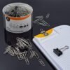 350 Pack Paper Clips and Binder Clips Set by Luxurecourt - Binders & Paperclips Assorted Sizes in Container with Compartments, Silver Paper Clips & Black Binder clips for Home, School, Office Supplies - Image 3