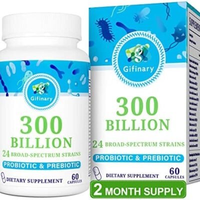 Probiotics for Women and Men, 300 Billion CFU, 24 Strains Probiotics with 15 Organic Herbs Prebiotics, Probiotic for Digestive Gut, Immune, Constipation, Diarrhea & Whole-Body Health - 2 Months Supply