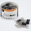 350 Pack Paper Clips and Binder Clips Set by Luxurecourt - Binders & Paperclips Assorted Sizes in Container with Compartments, Silver Paper Clips & Black Binder clips for Home, School, Office Supplies - Image 6