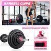 Gym Set Equipment with Foam Barbell Pad for Squats Bench Press - Hip Thrusts Pad Ankle Strap for Cable Machine Hip Resistance Band Weight Lifting Strap Barbell Clips and Carry Bag Gym Accessories - Image 7