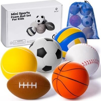 Set Of 6 Mini Sports Foam Balls for Kids Ball, Outdoor Toddler Toys, Toddler Ball Toys, Toddler Sports Toys, Outdoor Toys For Toddlers, Toddler Outdoor Play, Foam Football, Baby Ball, Toddler Boy Toy