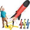 Toy Rocket Launcher for kids – Shoots Up to 100 Feet – 6 Colorful Foam Rockets and Sturdy Launcher Stand, Stomp Launch Pad - Fun Outdoor Toy for Kids - Gift Toys for Boys and Girls Age 3+ Years Old
