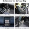 ELONGRIVER Car Trash Can Bin for Back Seat Leak Proof, Cute Trash Bag Hanging, for SUV Truck Van, Automotive Vehicle Garbage Cans Front Seat Grey - Image 6