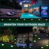 Cvosua Solar Outdoor Lights 12Packs, Solar Lights for Outside, Waterproof, Solar Garden Lights Landscape Lighting, In Ground Lights for Patio Pathway Lawn Yard Deck Driveway Walkway - Image 7
