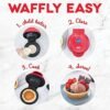 Dash Mini Waffle Bowl Maker for Breakfast, Burrito Bowls, Ice Cream and Other Sweet Desserts, Recipe Guide Included - Red - Image 3