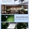 AUDERWIN Solar Spot Lights Outdoor IP65 Waterproof 63 LED 3 Lighting Modes Solar Lights Outdoor for Yard, Garden, Pathway, Lawn, Landscape Solar Lights for Outside-6 Pack - Image 5