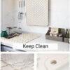 AMOAMI-Dish Drying Mats for Kitchen Counter-Silicone Dish Drying Mat-Kitchen Dish Drying Pad Heat Resistant Mat-Kitchen Gadgets Kitchen Accessories Kitchen Small Appliances (16" x 18, BEIGE) - Image 2