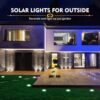 Cvosua Solar Outdoor Lights 12Packs, Solar Lights for Outside, Waterproof, Solar Garden Lights Landscape Lighting, In Ground Lights for Patio Pathway Lawn Yard Deck Driveway Walkway - Image 6