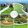 Vashly 20Pcs White Garden Edging Border,20Ft Garden Landscape Edging Borders,Plastic Landscape Edging,Lawn Edging Border with 20Pcs Anchoring Stakes Kits for Lawn,Flower Garden Outdoor Patio Pathway - Image 3