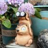 Garden Decor Solar Outdoor Statues: Yard Hedgehog Solar Animal Lights Lawn Outside Decorations Patio Ornaments Porch Backyard Funny Sculptures Cute Figurines Decorative Gifts - Image 2