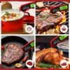 AWLKIM Meat Thermometer Digital - Fast Instant Read Food Thermometer for Cooking, Candy Making, Outside Grill, Waterproof Kitchen Thermometer with Backlight & Hold Function - Red - Image 6