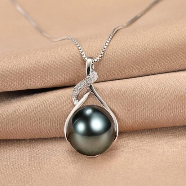 NONNYL Gifts for Women Wife-Tahitian-Black-Pearl-Necklace-Gift for Wife Wedding Birthday Anniversary Jewelry-Mom Girlfriend Her Mothers Day Gifts for Mom Women Valentines Day Christmas Day Gifts - Image 2
