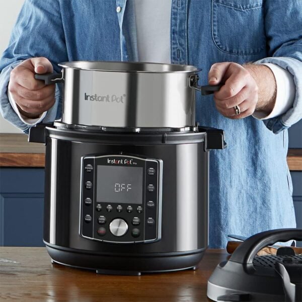 Instant Pot Pro 10-in-1 Pressure Cooker, Slow Cooker, Rice/Grain Cooker, Steamer, Sauté, Sous Vide, Yogurt Maker, Sterilizer, and Warmer, Includes App With Over 800 Recipes, Black, 6 Quart - Image 6