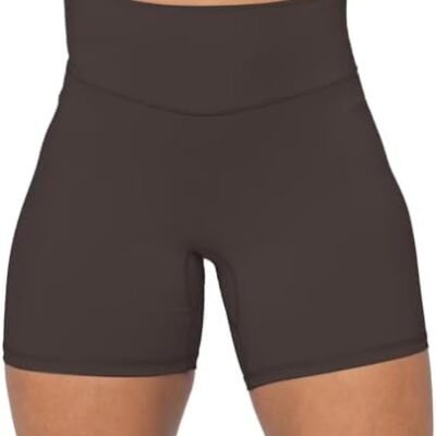Sunzel No Front Seam High Waist Biker Shorts for Women, Squat Proof Yoga Workout Gym Bike Shorts