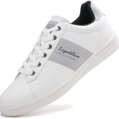 Mens Casual Shoes Fashion Sneakers Anti-Slip Comfort Classic Lace-Up Low Top Walking Shoes