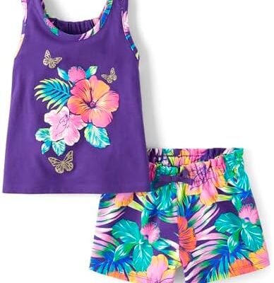 The Children's Place baby-girls And Toddler Sleeveless Tank Top and Shorts 2-piece Set