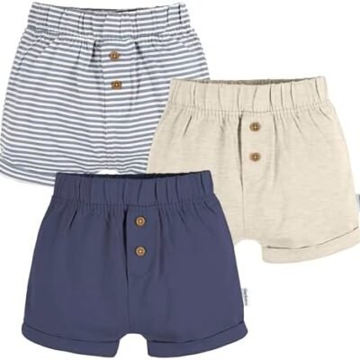 Gerber Unisex-Baby 3-Pack Knit Shorts