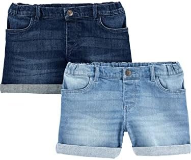 Simple Joys by Carter's Girls' Denim Shorts, Pack of 2
