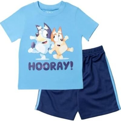 Bluey Bingo T-Shirt and Mesh Shorts Outfit Set Toddler to Big Kid