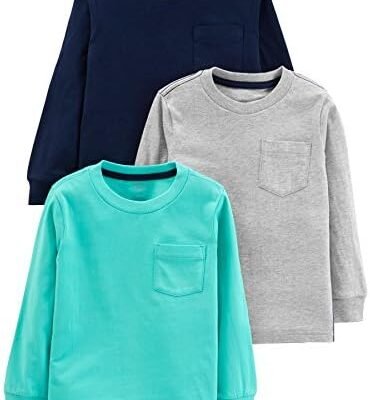 Simple Joys by Carter's Boys' 3-Pack Long Sleeve Shirts